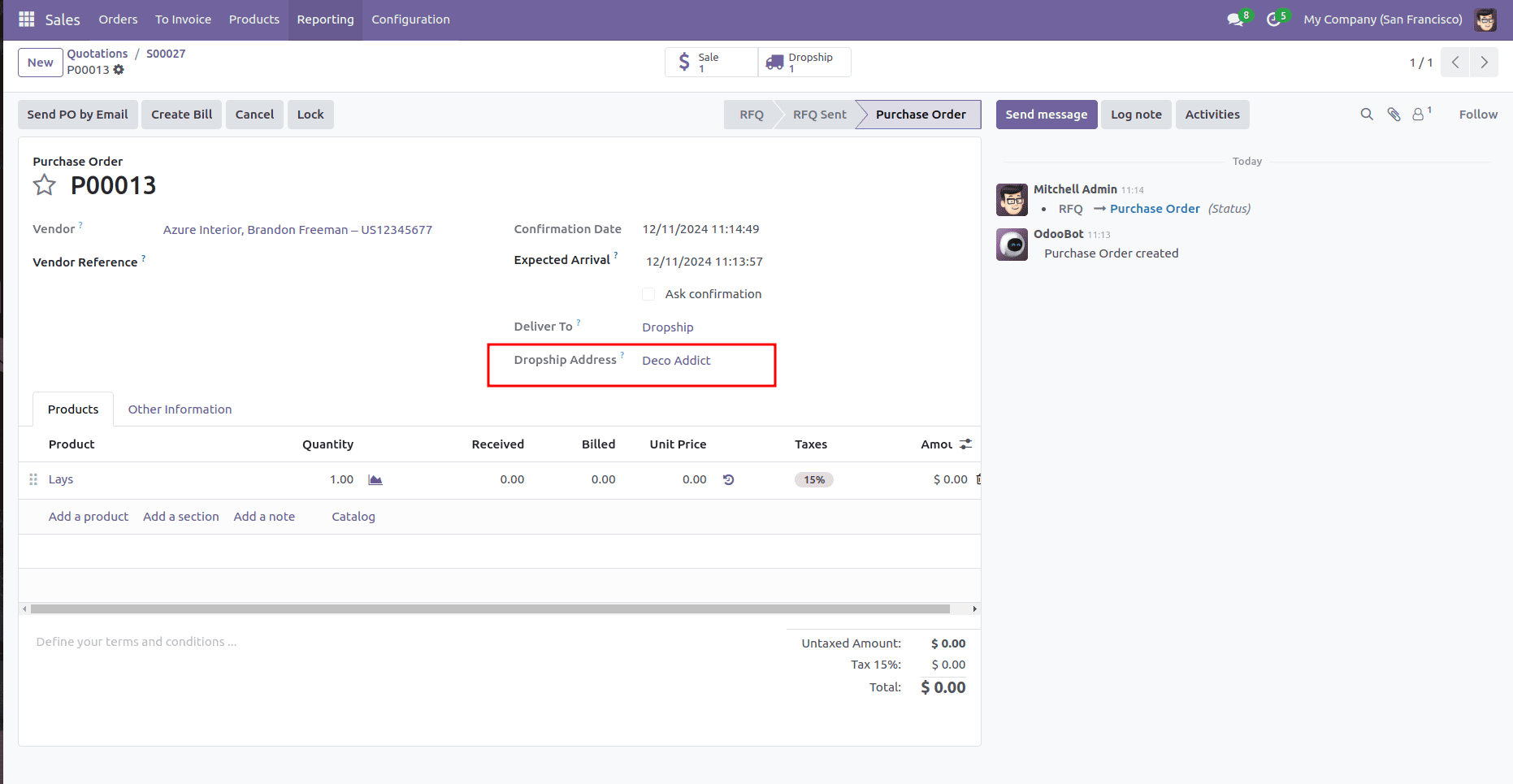 Как управлять дропшиппингом в Odoo 18 Purchase-cybrosys, изображение 6