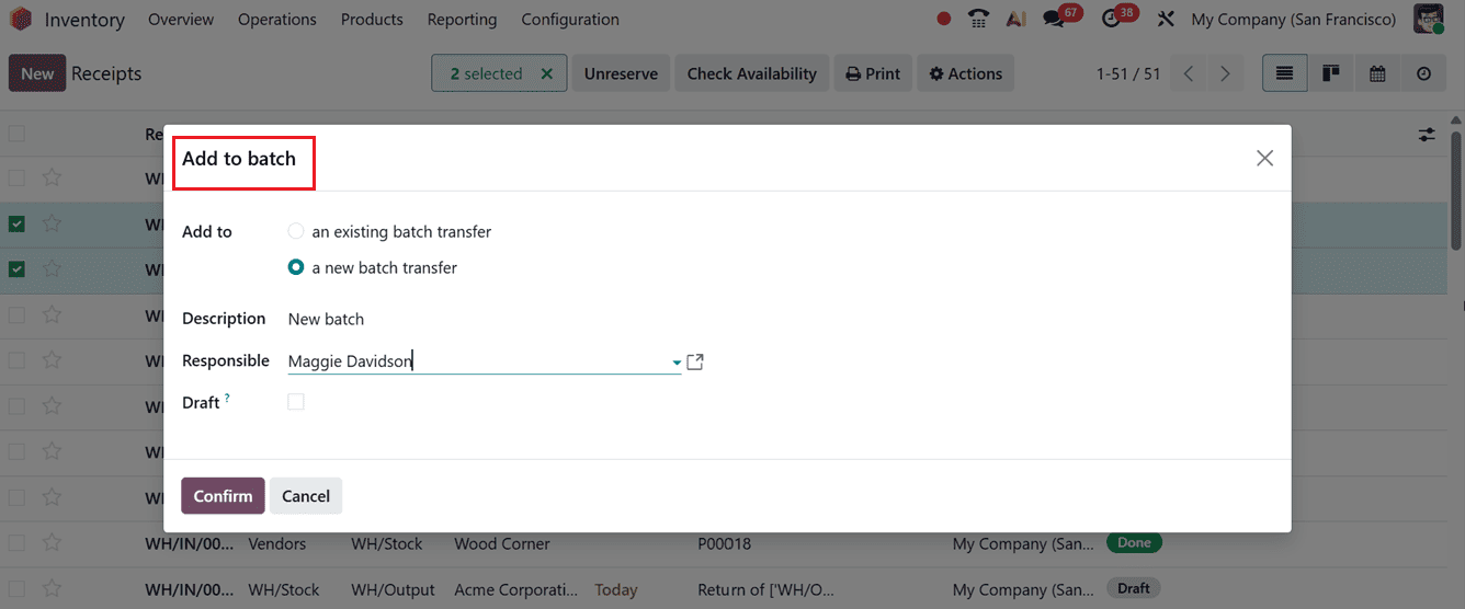 Как использовать пакетную и волновую передачу данных в Odoo 19 Inventory-cybrosys, изображение 7