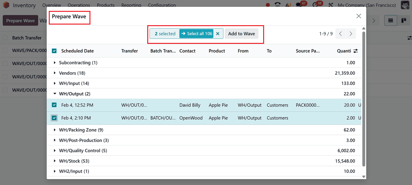 Как использовать пакетную и волновую передачу данных в Odoo 19 Inventory-cybrosys, изображение 12