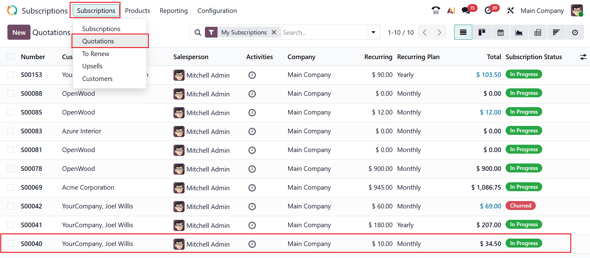 Как управлять продлением подписок в Odoo 19-cybrosys, изображение 2