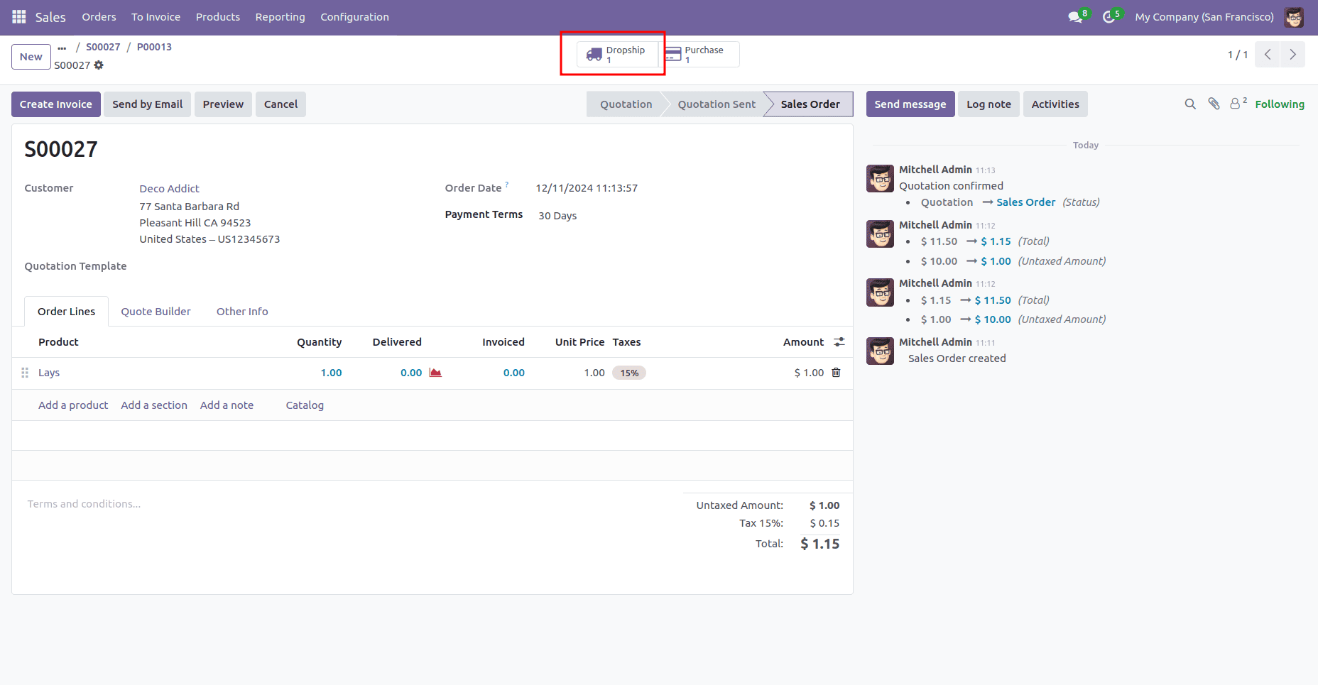 Как управлять дропшиппингом в Odoo 18 Purchase-cybrosys, изображение 7