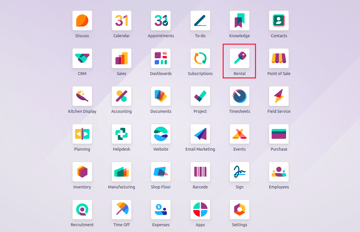 Как настроить арендуемые товары и периоды в Odoo 18-cybrosys, изображение 1