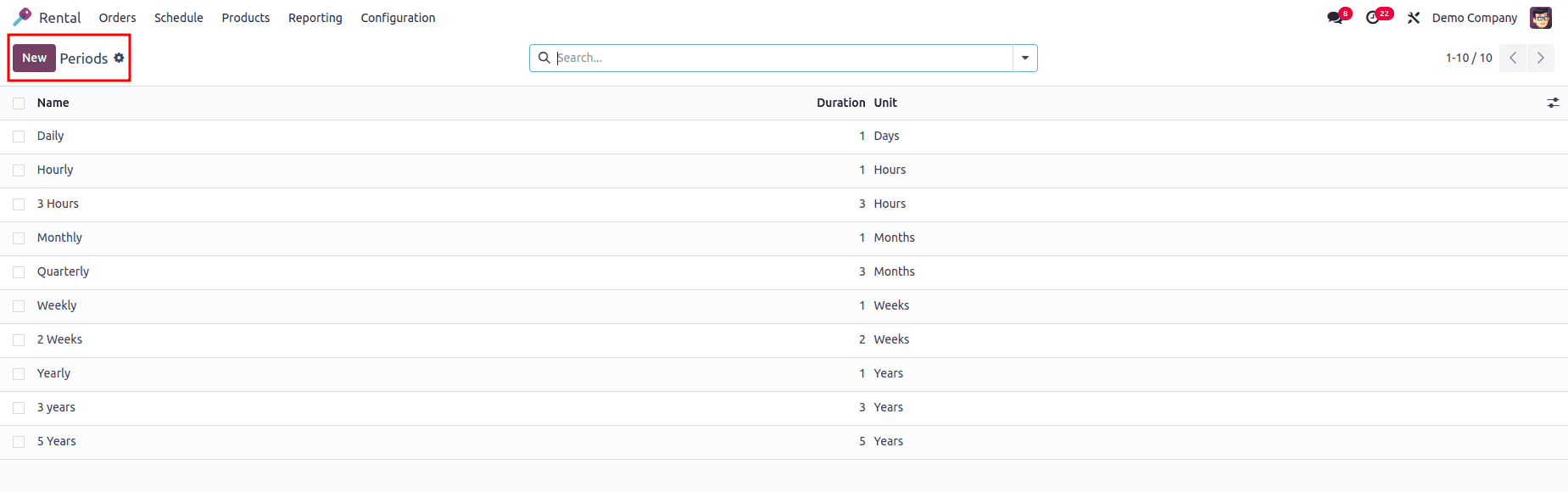Как настроить арендуемые товары и периоды в Odoo 18-cybrosys, изображение 13