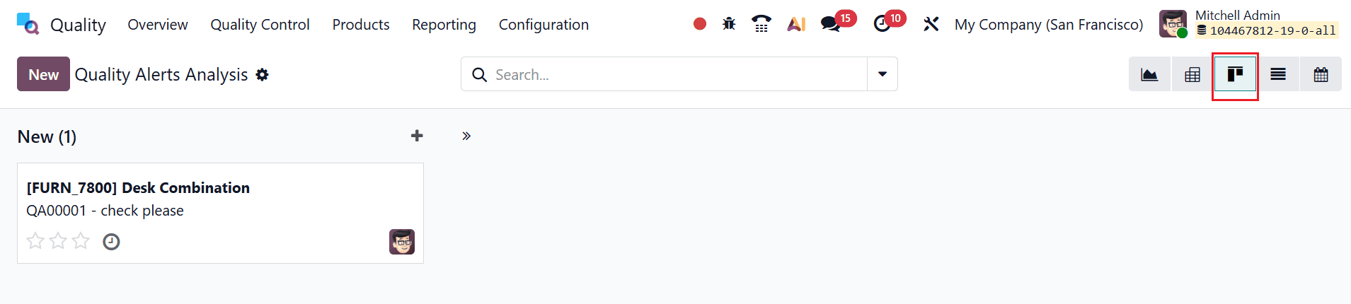 Обзор функций формирования отчетов в модуле качества Odoo 19 - Cybrosys, изображение 9