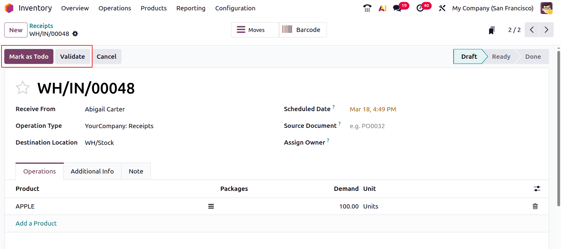 Эффективное размещение товаров на складе с использованием правил размещения в Odoo 19-cybrosys, изображение 15