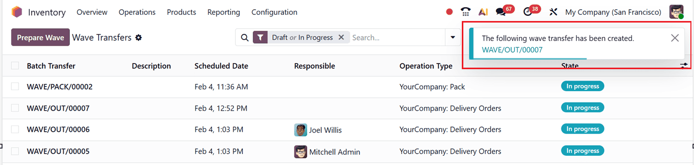 Как использовать пакетную и волновую передачу данных в Odoo 19 Inventory-cybrosys, изображение 13